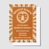 Boho Queen of Hearts verjaardagsfeestje Vellum Uitnodigingen (Offset)