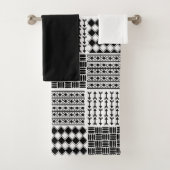 Boho Quilt Bath Towel Set Bad Handdoek (Insitu)