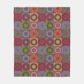 Boho Quilt Blanket Fleece Deken (Voorkant)