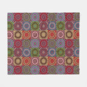 Boho Quilt Blanket Fleece Deken (Voorkant (Horizontaal))