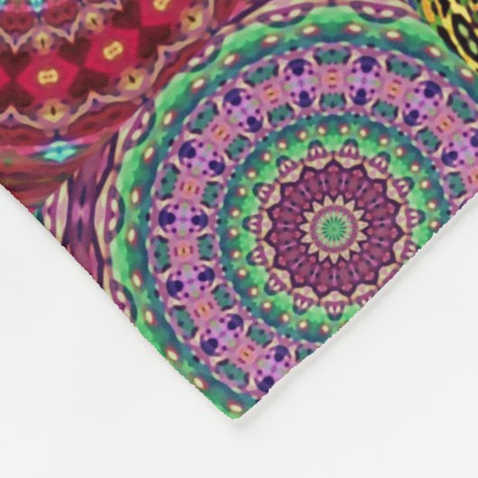 Boho Quilt Blanket Fleece Deken (Hoek)