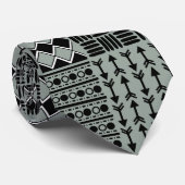 Boho Quilt Blauwgroen Stropdas (Opgerold)