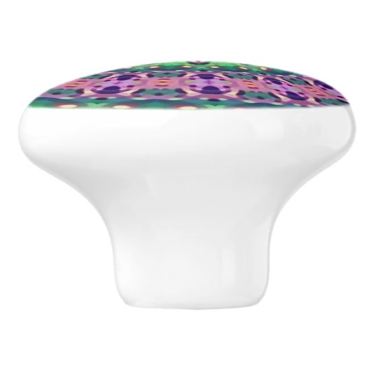 Boho Quilt Ceramic Knob Keramische Knop (Zijkant)