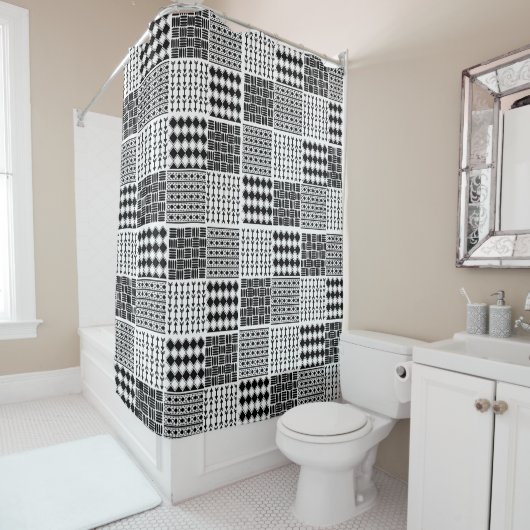 Boho Quilt Douchegordijn (In situ)