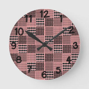 Boho Quilt Ronde Klok