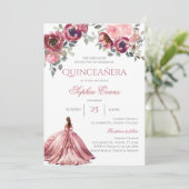 Boho Quinceanera Kaart (Staand voorkant)