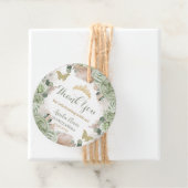 Boho Quinceañera Sage Groen Bloemen Pampas Grass Bedankjes Labels (In situ)