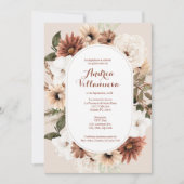 Boho quinceañera uitnodiging (Voorkant)