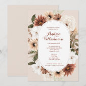 Boho quinceañera uitnodiging (Voorkant / Achterkant)