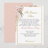 Boho Quinceanera uitnodiging (Voorkant / Achterkant)