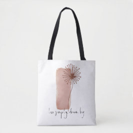 Boho Quote Live Simply Dream Grote Eenvoudige Bloe Tote Bag