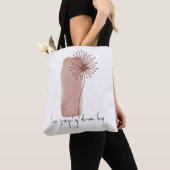 Boho Quote Live Simply Dream Grote Eenvoudige Bloe Tote Bag (Dichtbij)
