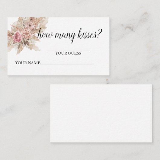 Boho Raad eens hoeveel kusjes er zijn Notitiekaartje (Voorkant / Achterkant)