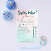 Boho Raad Wie Baby Shower Spel Flyer (Enkel)