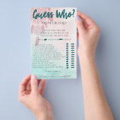 Boho Raad Wie Baby Shower Spel Flyer (Hand)
