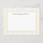 Boho Rain Baby shower Advies Kaarten (Achterkant)