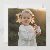 Boho Rainbow 1st Birthday Foto Dank u kaart – E (Achterkant)