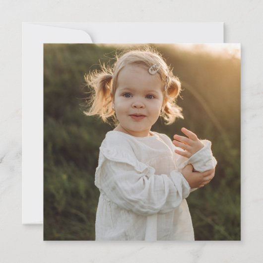 Boho Rainbow 1st Birthday Foto Dank u kaart – E (Achterkant)