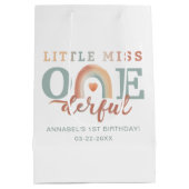 Boho Rainbow 1st Birthday Gift Bag – Waterverf EA Medium Cadeauzakje (Achterkant)