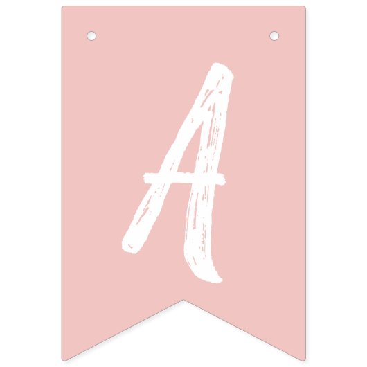 Boho Rainbow 1st Birthday Party Pink Girl Vlaggetjes (Derde vlag)