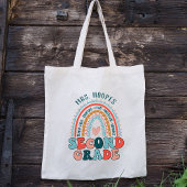 Boho Rainbow 2e Grade Tribe Teacher Squad Aangepas Tote Bag