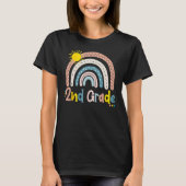 Boho Rainbow 2nd Grade Teacher Student  Back To Sc T-shirt (Voorkant)