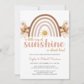 Boho Rainbow A Little Ray of Sunshine Baby shower Kaart (Voorkant)