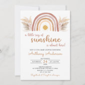 Boho Rainbow A Little Ray of Sunshine Baby shower Kaart (Voorkant)
