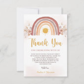 Boho Rainbow A Little Ray of Sunshine Bedankkaart (Voorkant)