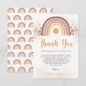Boho Rainbow A Little Ray of Sunshine Bedankkaart (Voorkant / Achterkant)