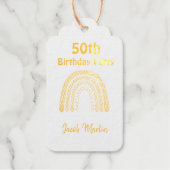 Boho Rainbow Aangepaste Verjaardagsfeest Folie Uit Cadeaulabels (Voorkant)