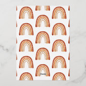 Boho Rainbow Aangepaste Verjaardagsfeest Folie Uit Folie Uitnodiging (Achterkant)