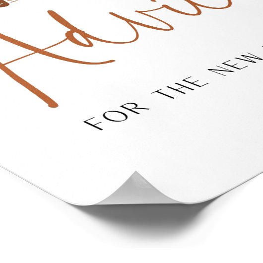 Boho Rainbow Advice en Wishes Baby shower Sign Poster (Hoek)