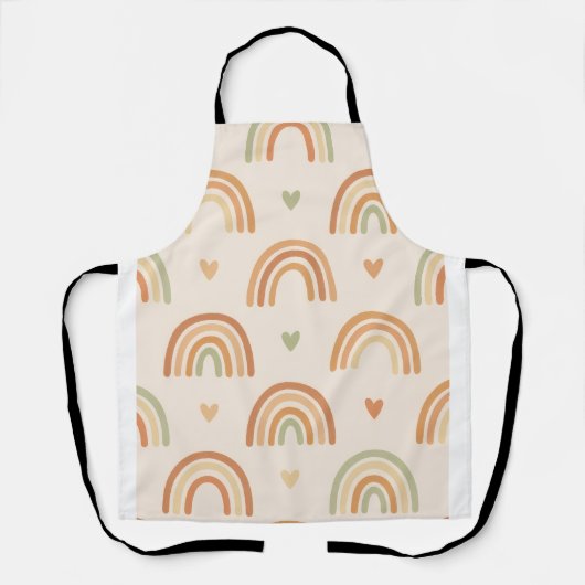 Boho Rainbow All-Over Print Apron Schort (Voorkant)