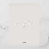 Boho Rainbow Arch Earthy Blush Girl Folie Uitnodiging (Achterkant)