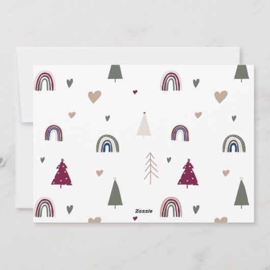 Boho Rainbow Arch Joy in All Things 3 Foto Feestdagenkaart (Achterkant)