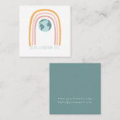Boho Rainbow Art Earth Vierkante Visitekaartje (Voorkant / Achterkant)