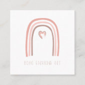 Boho Rainbow Art Vierkante Visitekaartje (Voorkant)