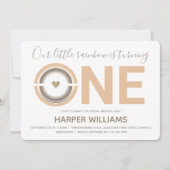 Boho Rainbow Baby 1st Birthday Uitnodiging (Voorkant)