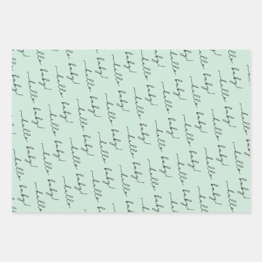 Boho Rainbow Baby Gender Neutral "Hallo Baby" Wrap Inpakpapier Vel (Voorkant)