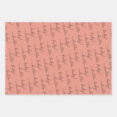 Boho Rainbow Baby Gender Neutral "Hallo Baby" Wrap Inpakpapier Vel (Voorkant)