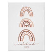 Boho Rainbow Baby Naam Birthday Perfect Poster (Voorkant)