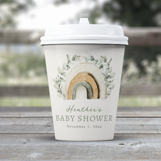 Boho Rainbow Baby Papieren Bekers