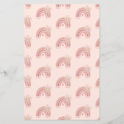 Boho Rainbow Baby Predications & Advice Baby showe (Achterkant)