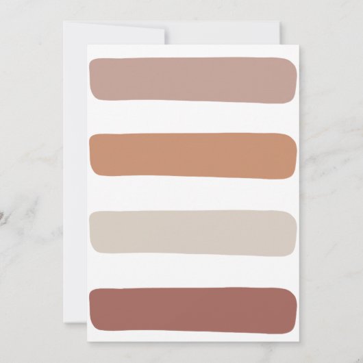 Boho Rainbow Baby shower Aardetinten, Floral chic Kaart (Achterkant)