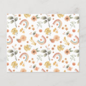 Boho Rainbow Baby shower Advies Kaart – Waterverf (Achterkant)