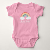 Boho Rainbow Baby shower Baby zuster Romper (Voorkant)