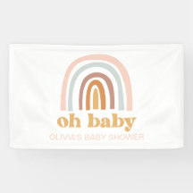 Boho Rainbow Baby shower Banner