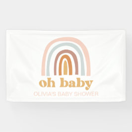 Boho Rainbow Baby shower Banner