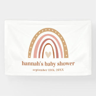 Boho Rainbow Baby shower Banner